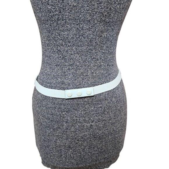 Womens Statement Belt Vintagw Mint Green Waist Belt Yellow Floral Accents - Picture 6 of 6